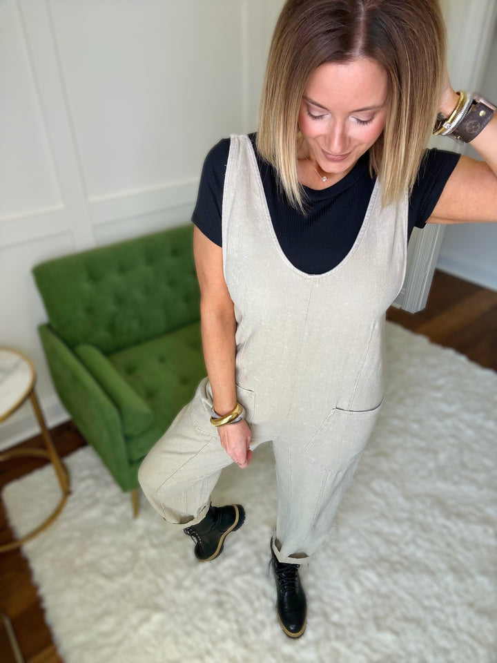 Love Of My Life Taupe Jumpsuit
