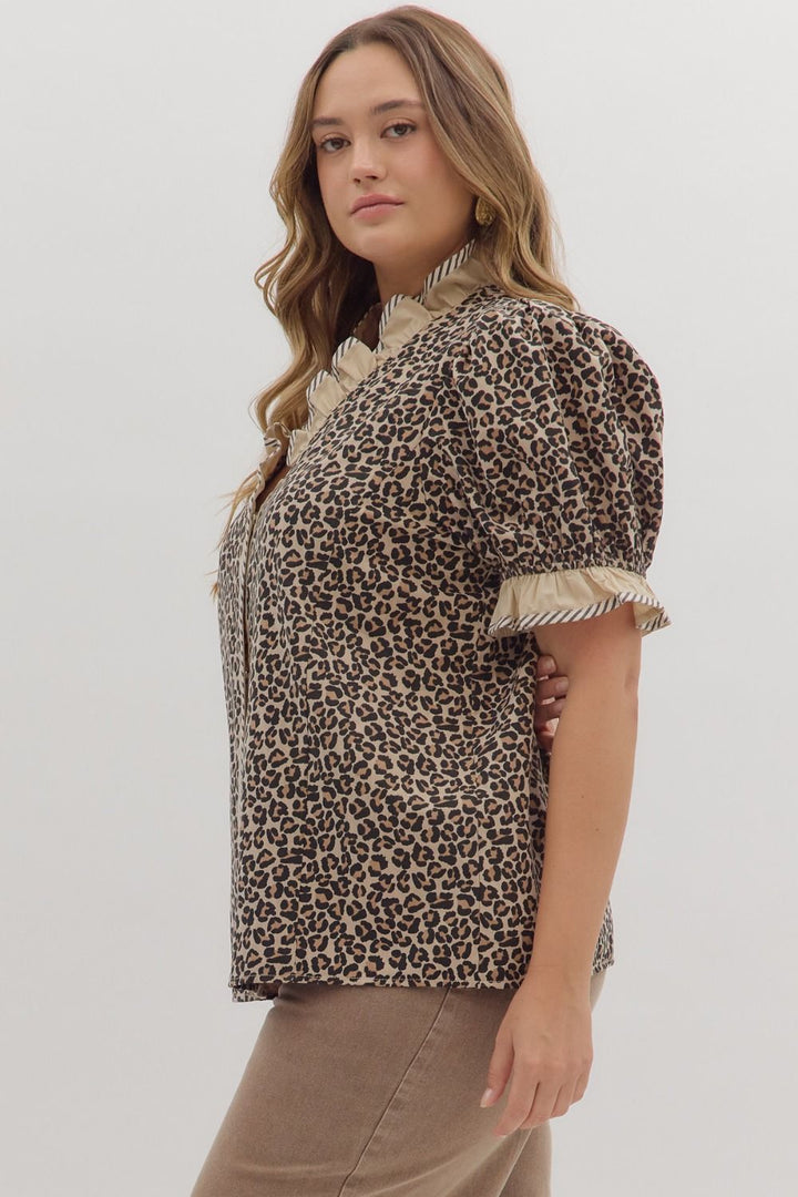 The Leah Leopard Print Top