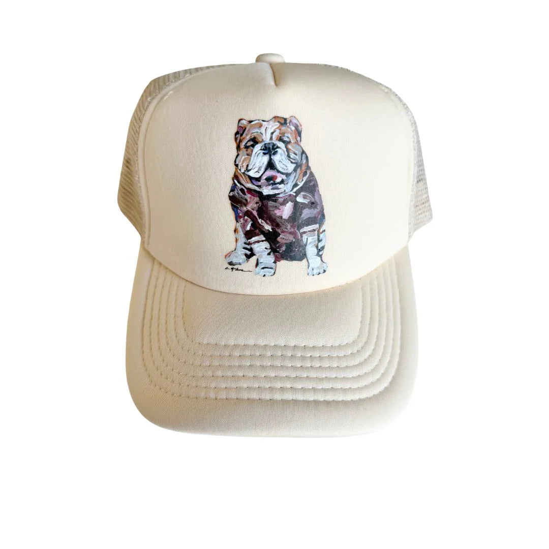 Bulldog Water color Trucker Hat