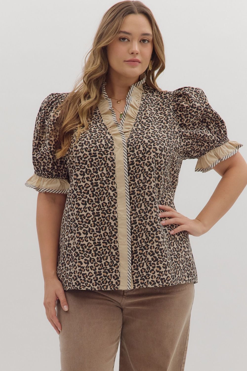 The Leah Leopard Print Top