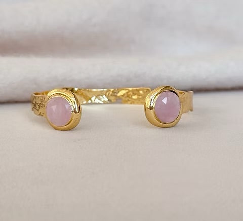 Easton Elle Misty Cuff Pink Rose Quartz