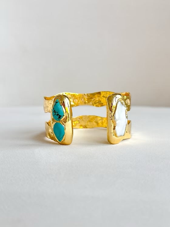 Easton Elle Double Plated Cuff Turquoise