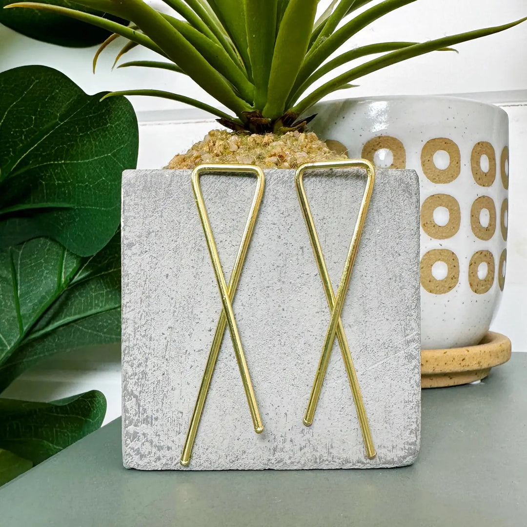 Criss Cross Bar Earrings