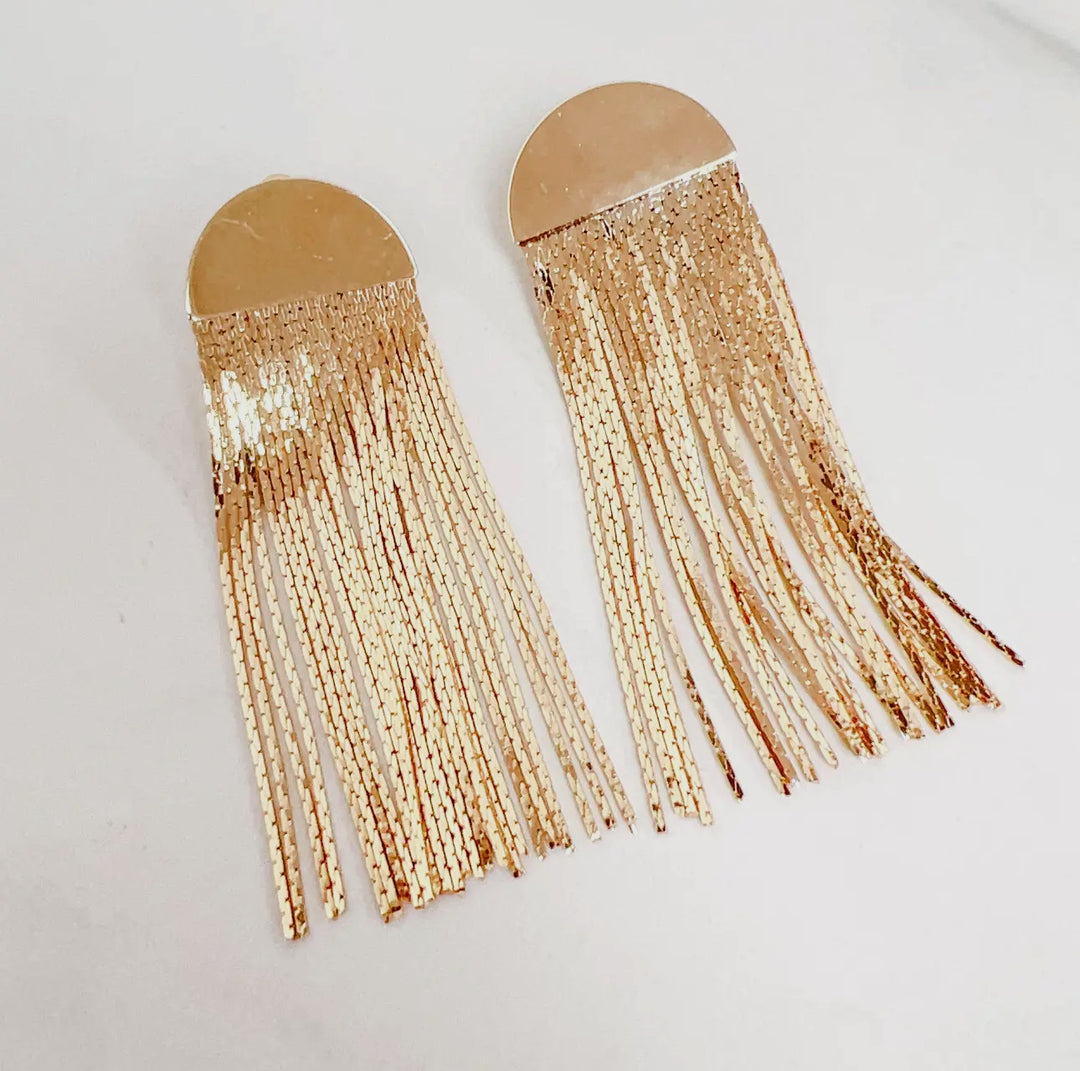 Jelly Dangle Gold Earrings