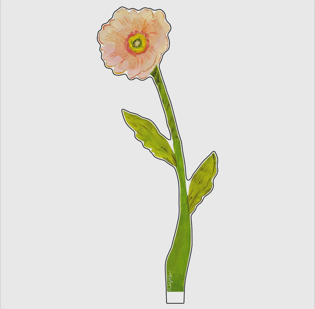 Peach Iceland Poppy Small Acrylic Flower