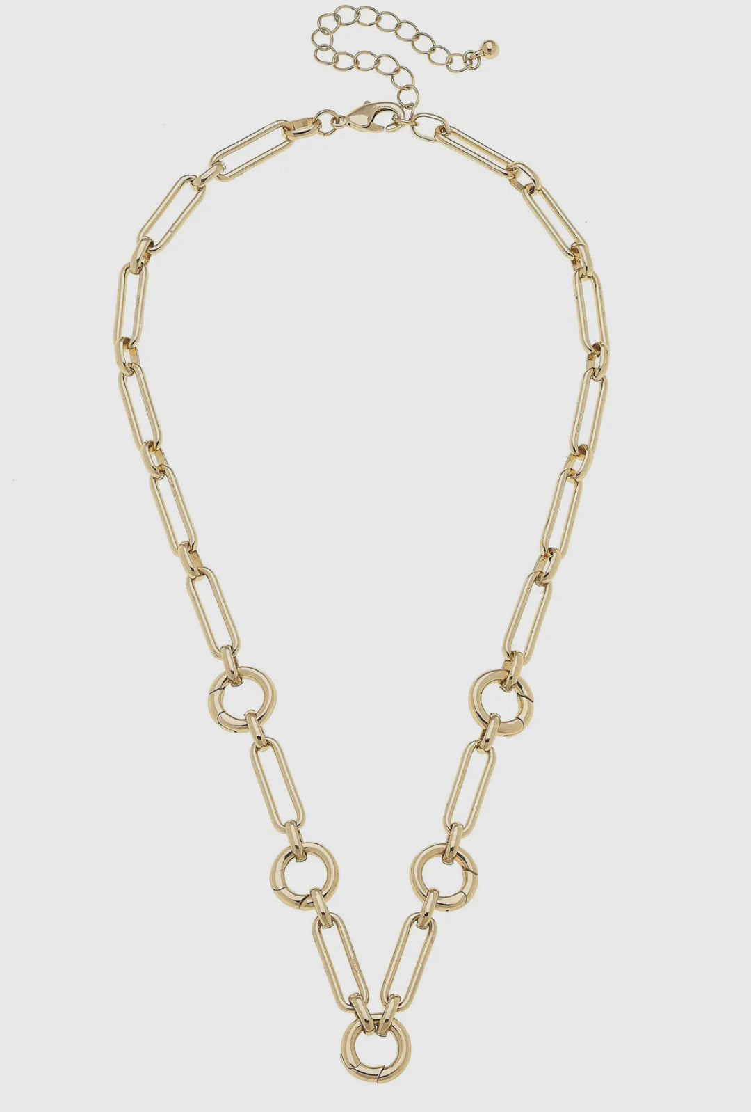 Lilah Multi-Charm Collector Necklace Base in Shiny Gold