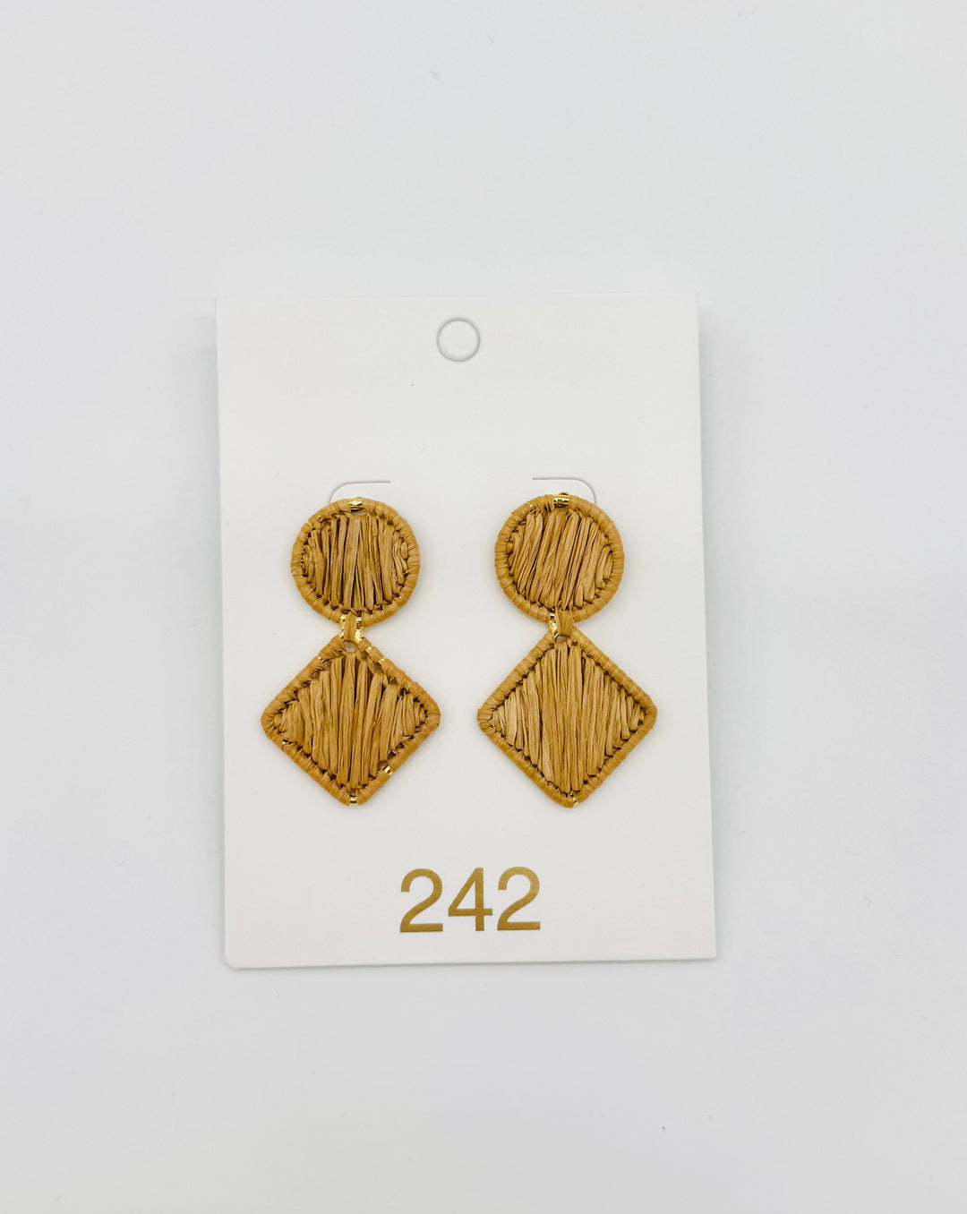 Raffia Double Drop Earrings