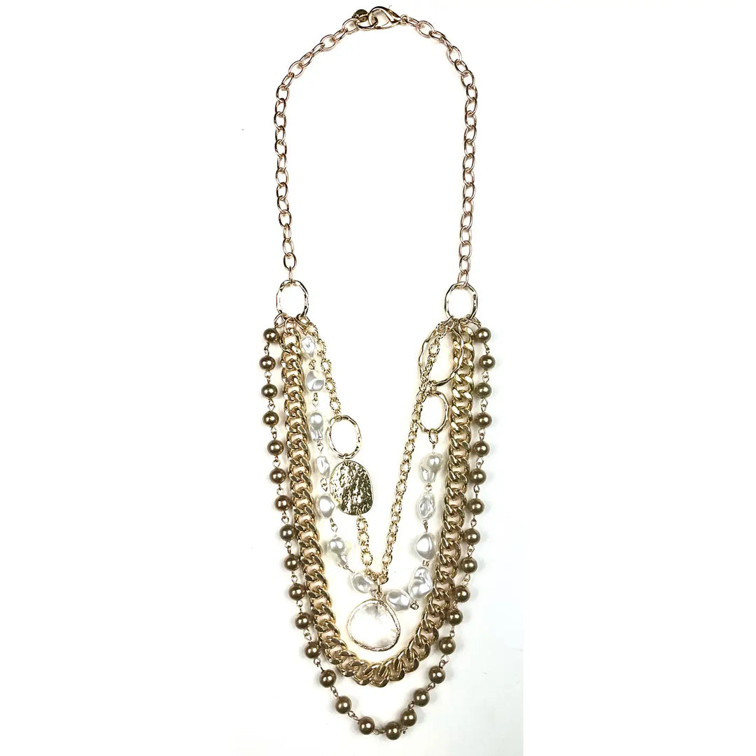 Mixed Chain Pearl Necklace