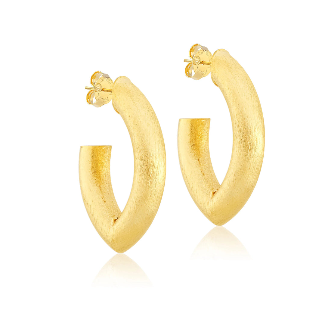 Sheila Fajl Stare Hoops - Brushed Gold