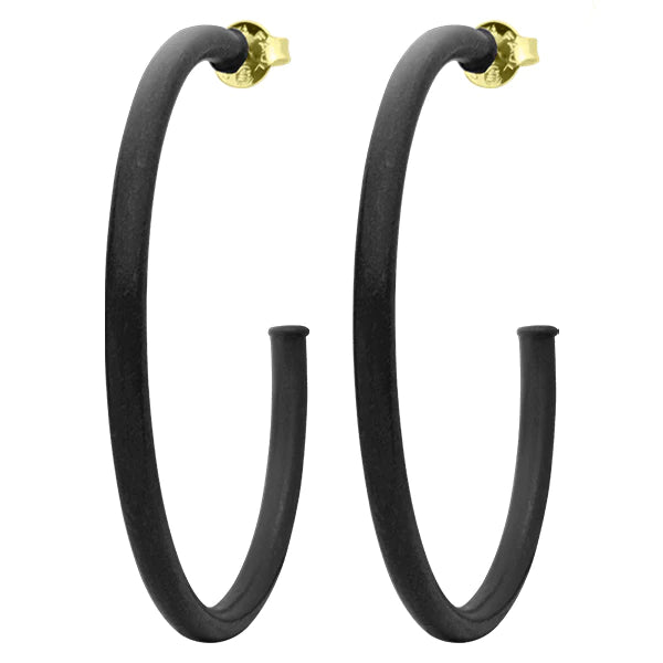 Sheila Fajl Black Painted Everybody’s Favorite Hoops