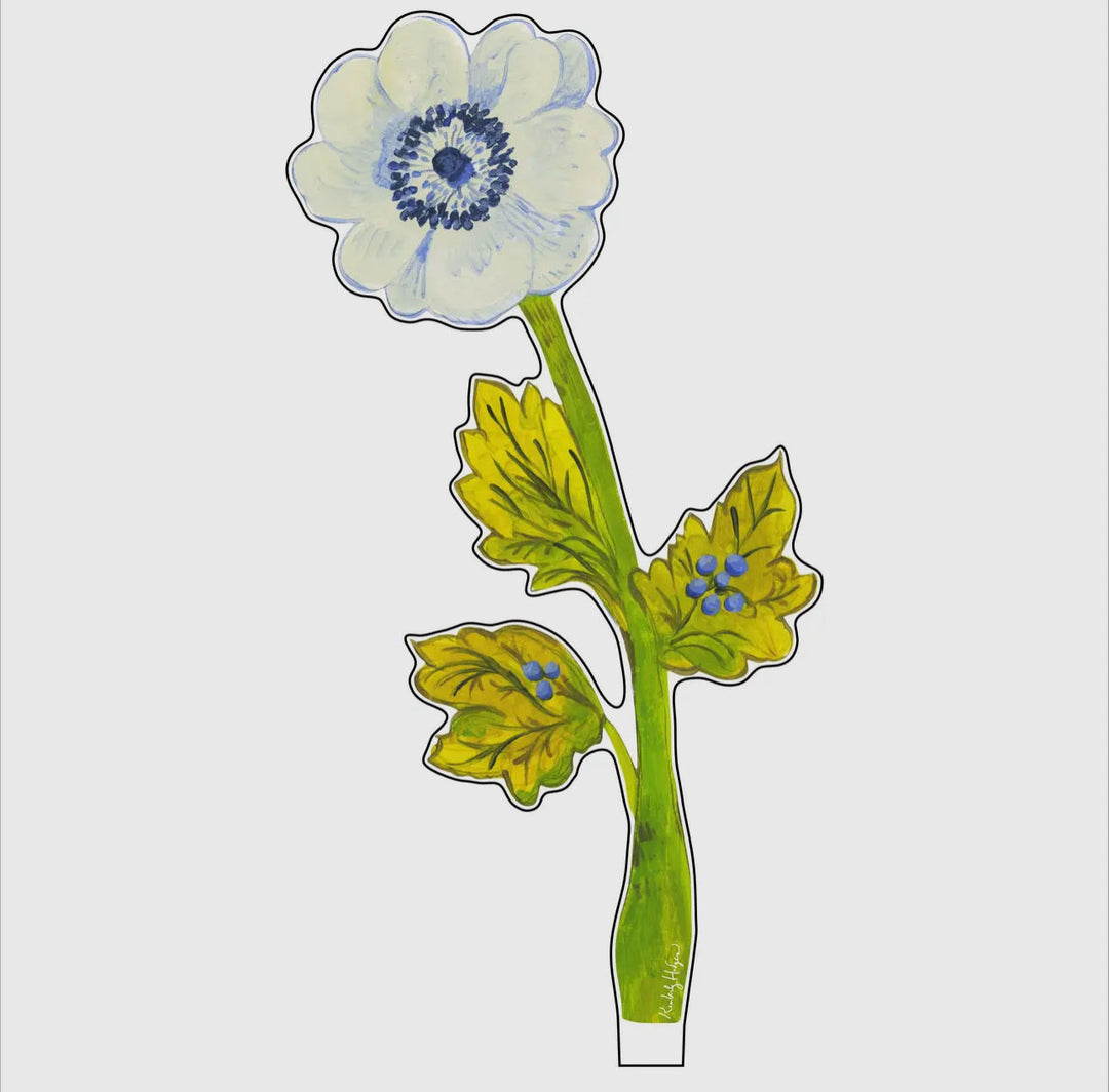Large Blue Anemone Flower