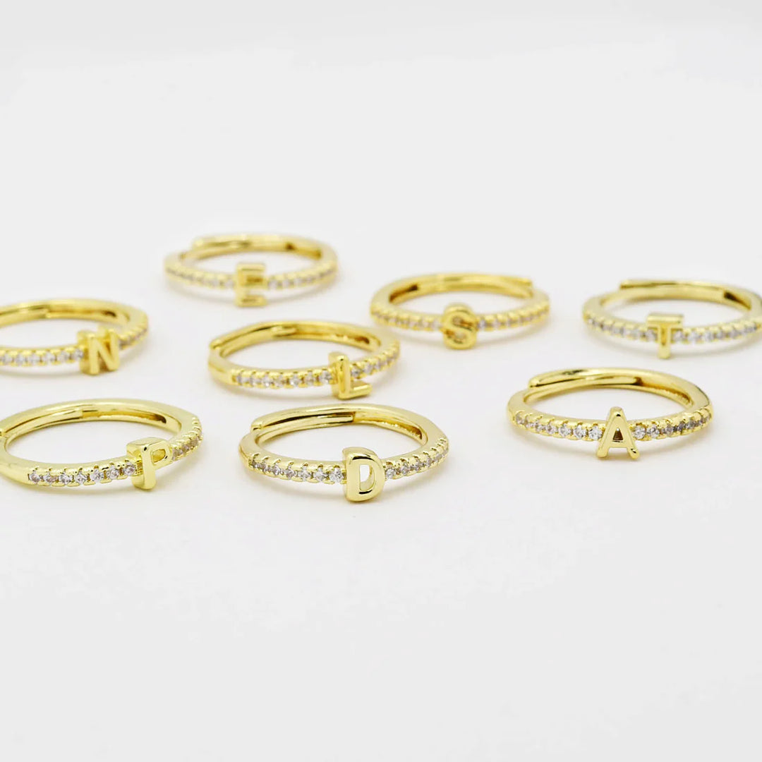 Gold Initial Rings