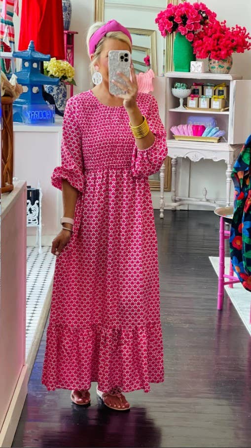 Quarter sleeve maxi dress online