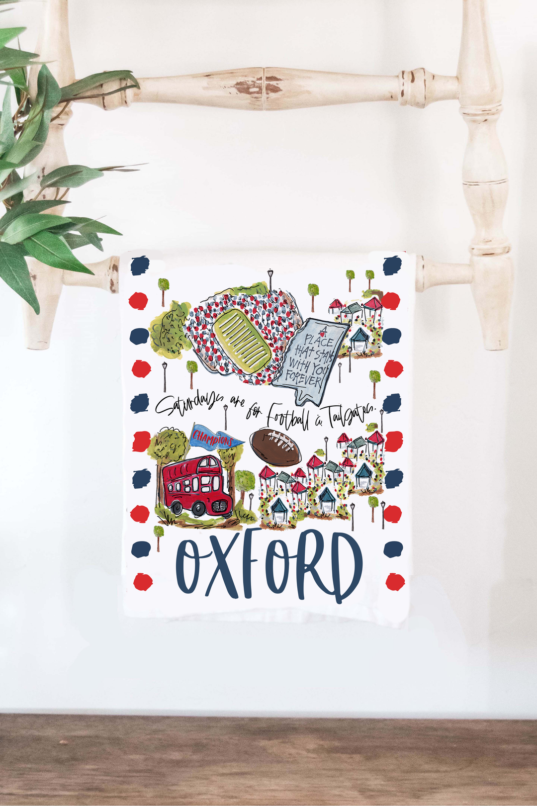 Happy By Rachel, LLC - Oxford MS Tea Towel