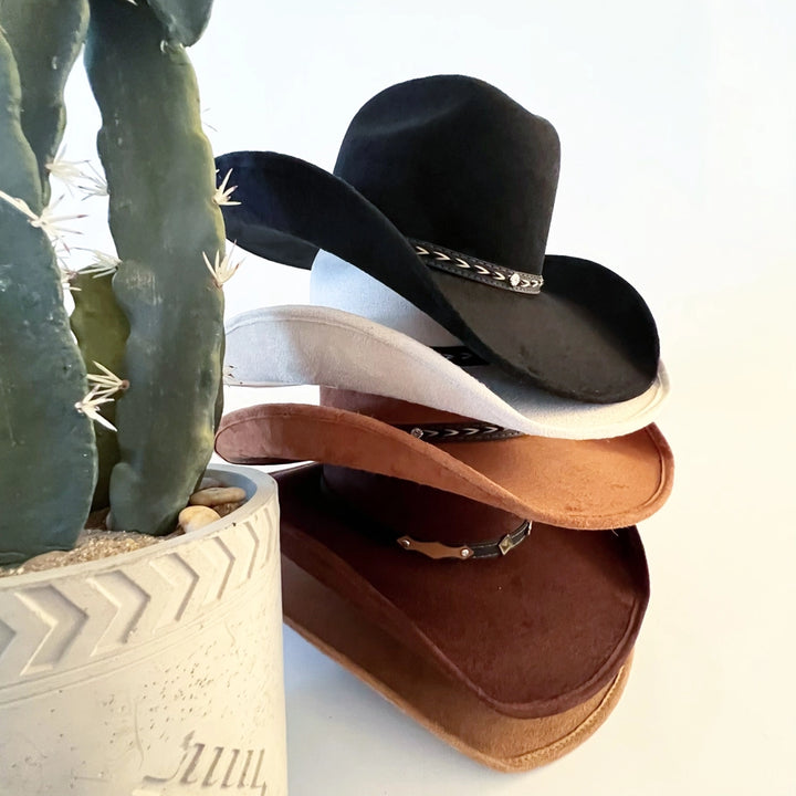 Unisex Vegan Suede Western Cowboy Hat