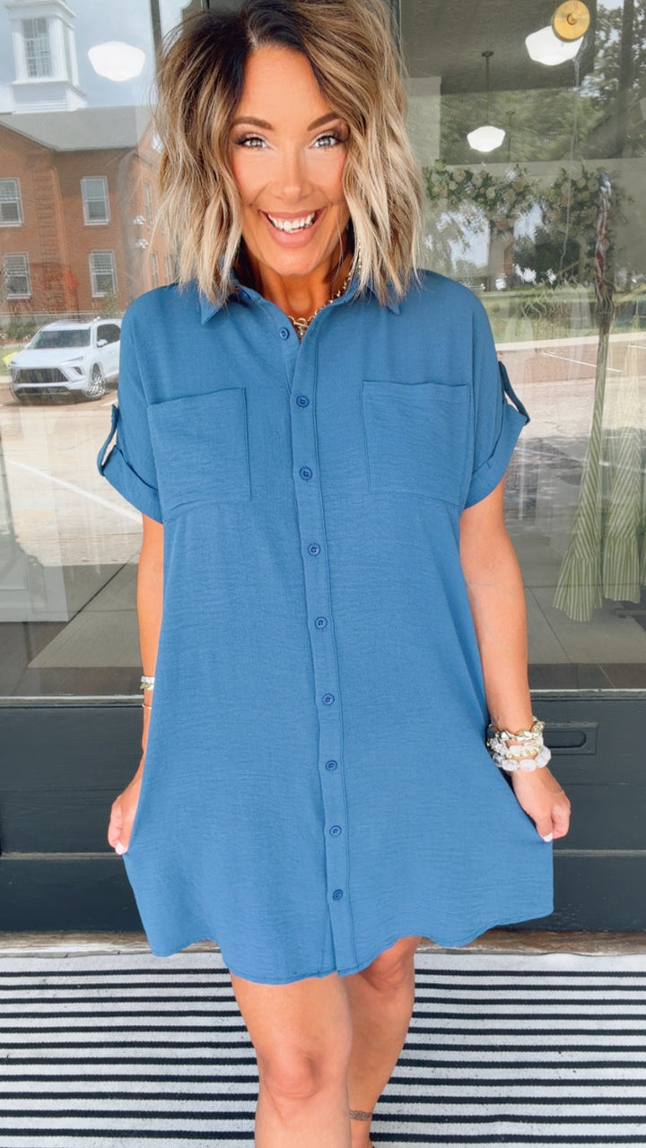 The Coastal Slate Dress