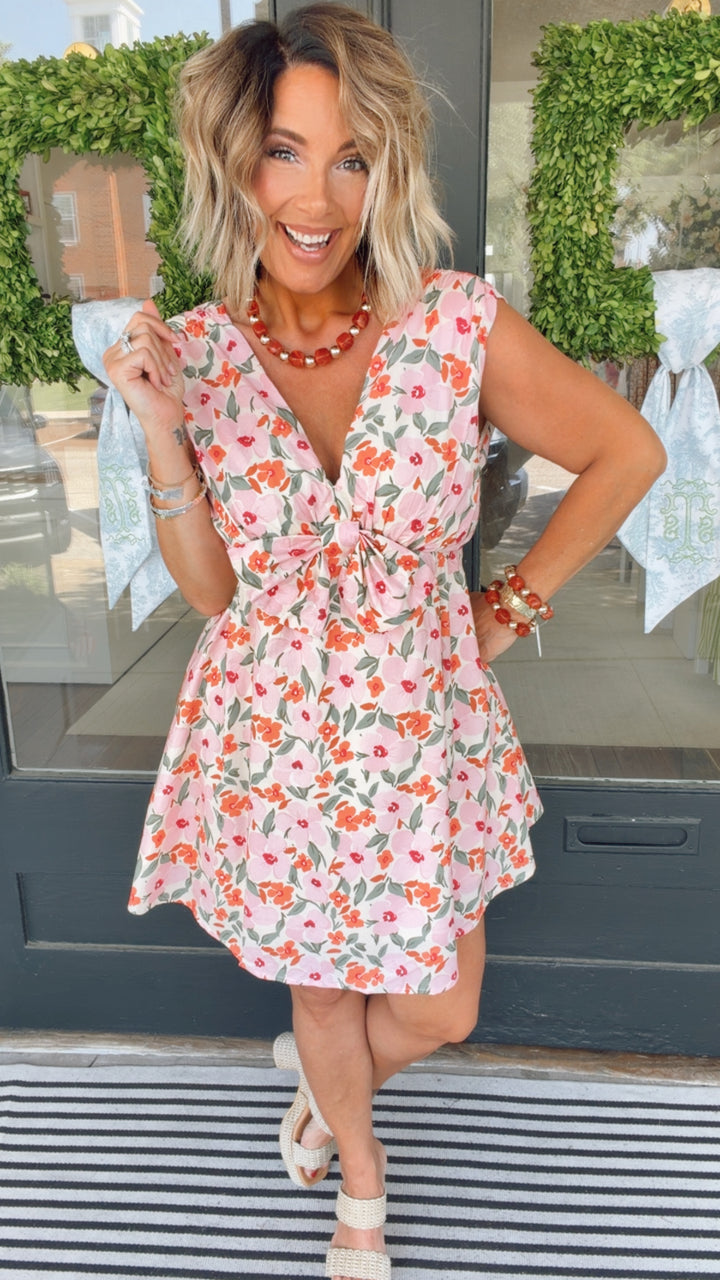 Saffron Bloom Mini Dress