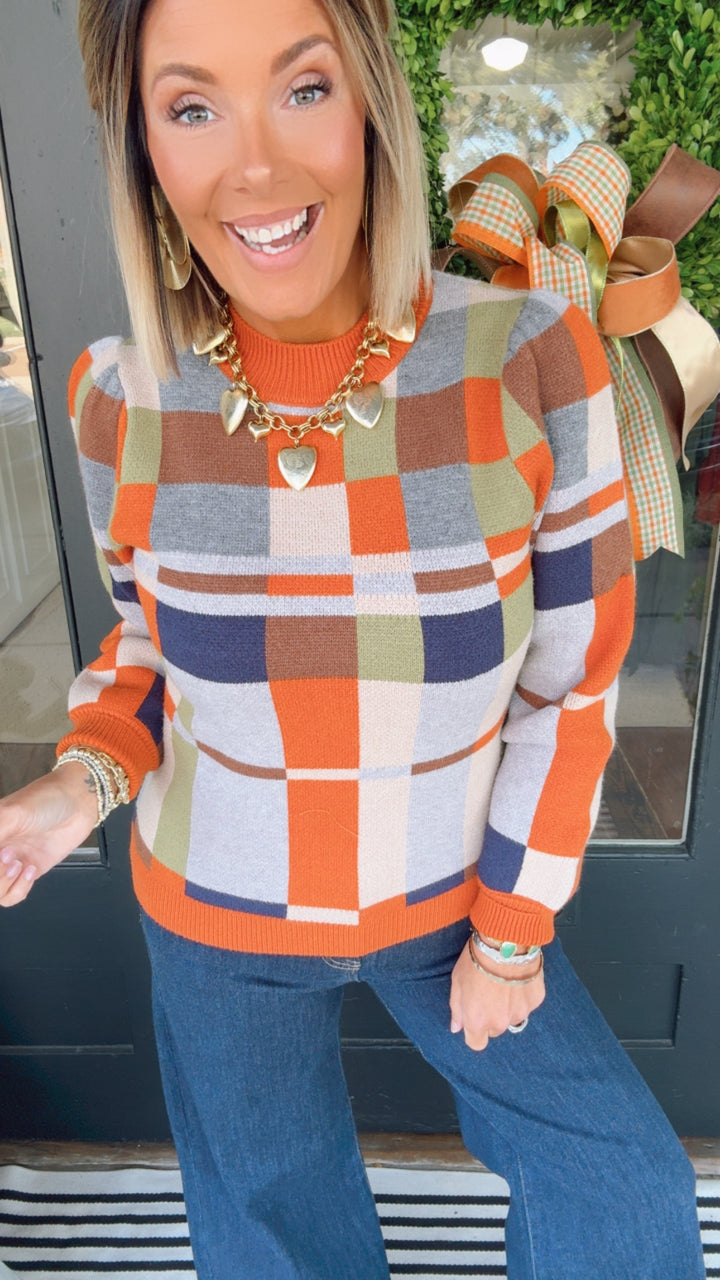 THML Colorblock Knit Sweater