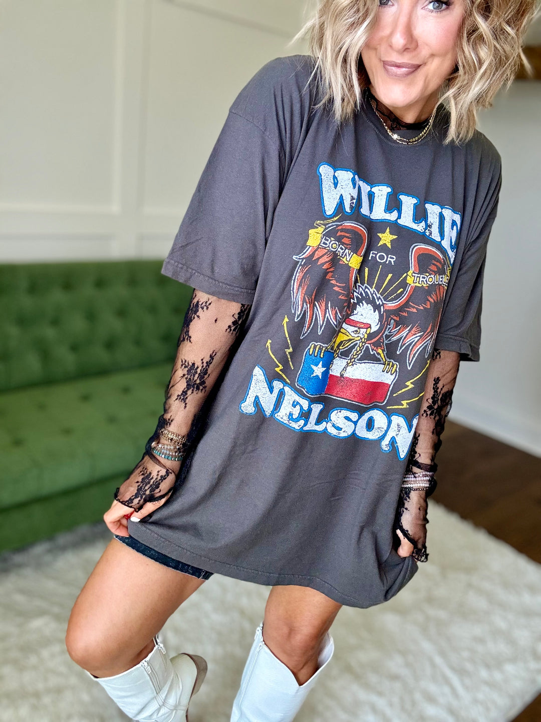Willie Nelson Born for Trouble Graphic Tee