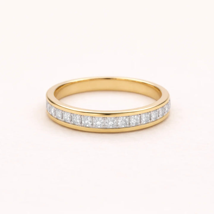 Krista Crystal Band Ring-Gold