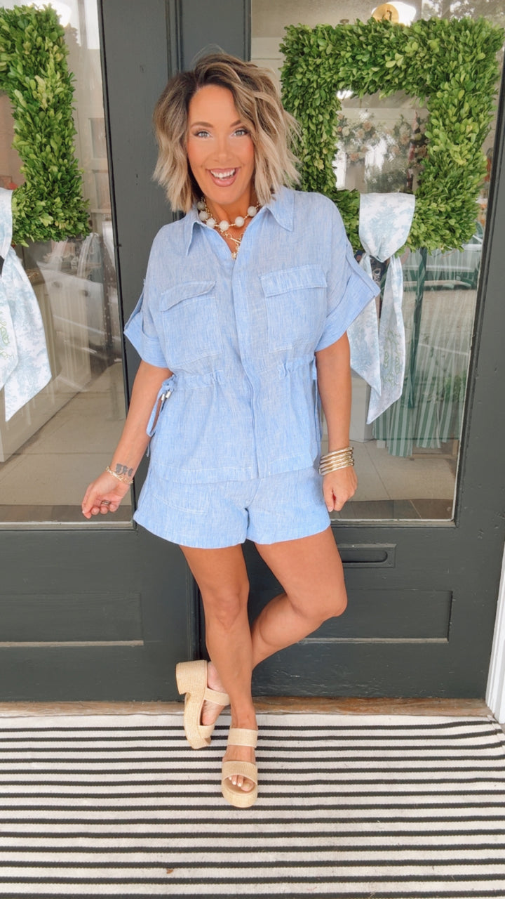 Coastal Breeze Chambray Set