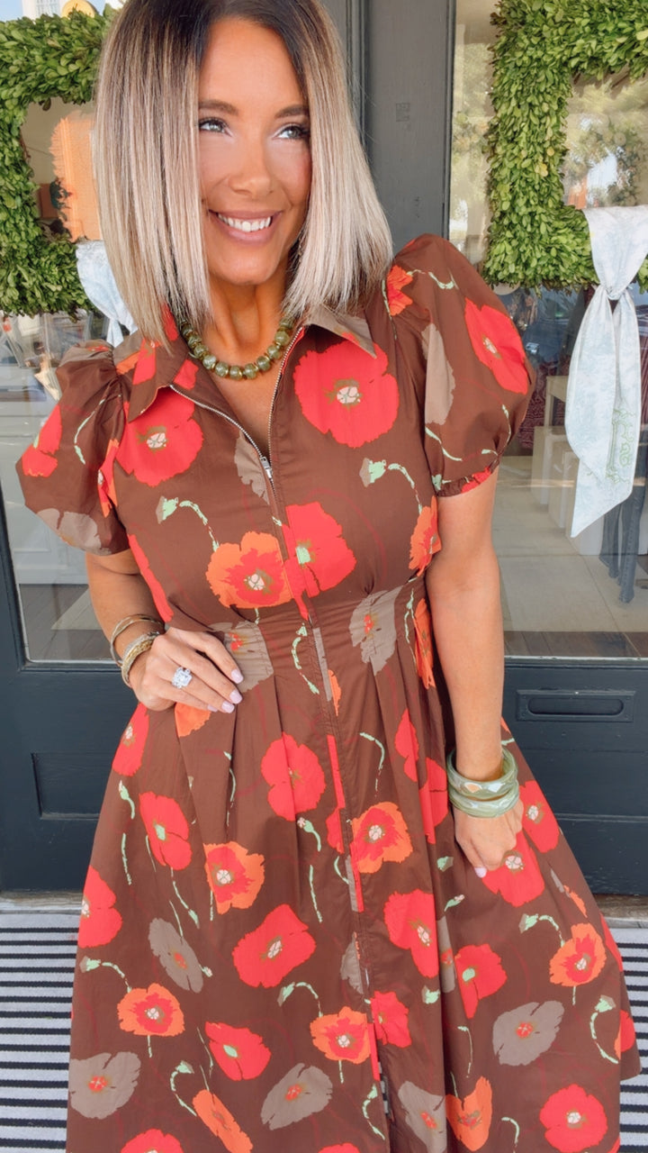 The Poppy Fields Midi Dress