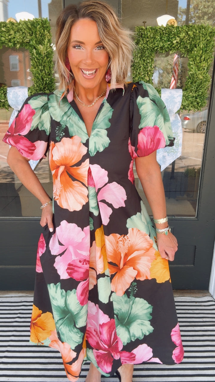 The Midnight Bloom Maxi Dress