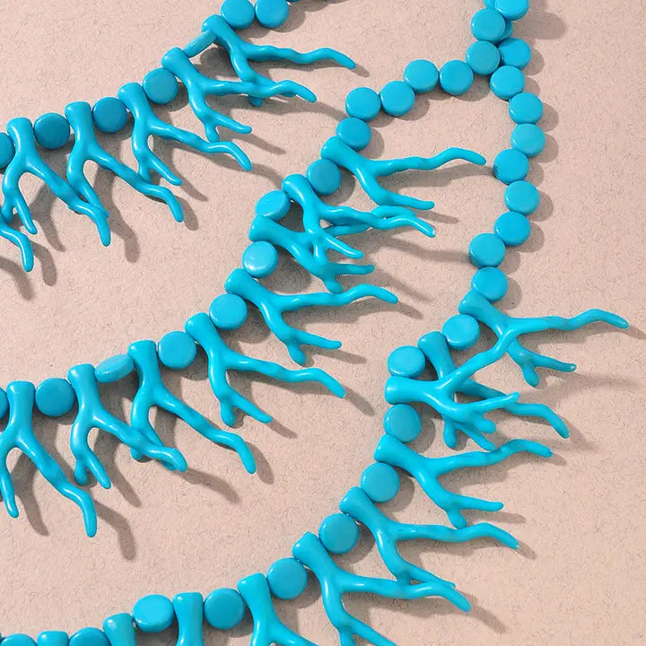 Ocean Inspired Coral Statement Necklace
