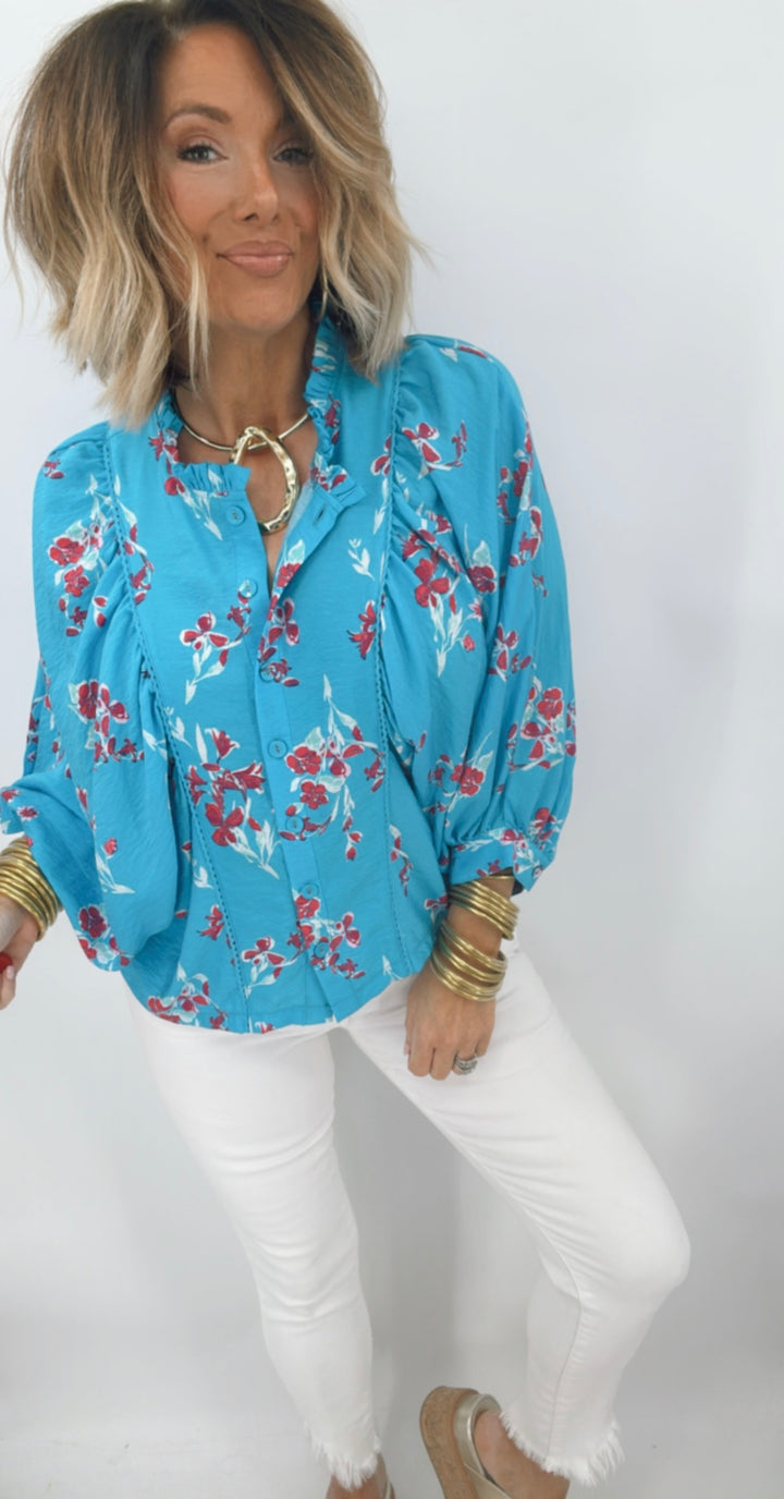 The Emma Floral Dolman Top