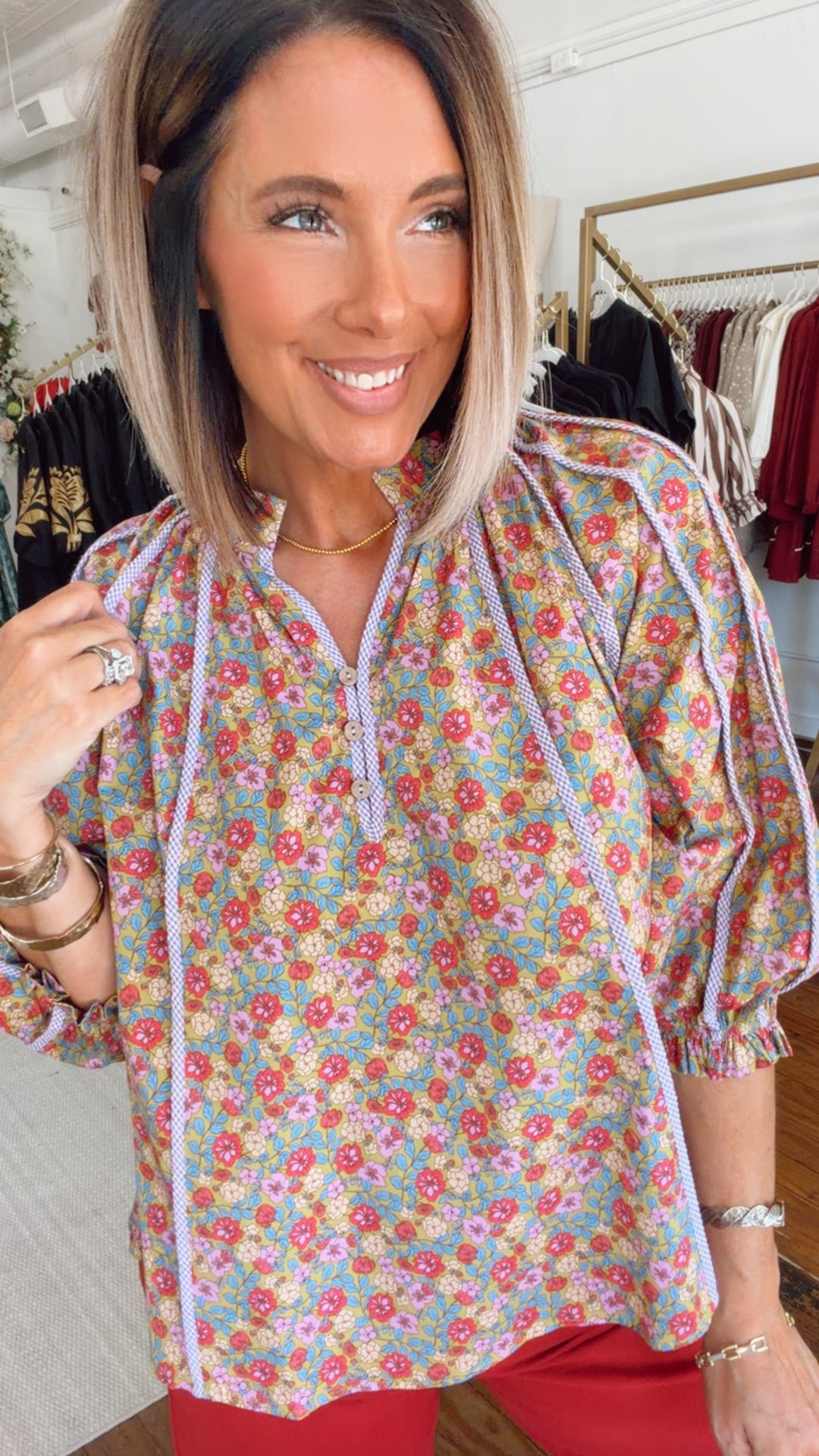 The Sage Garden Floral Top