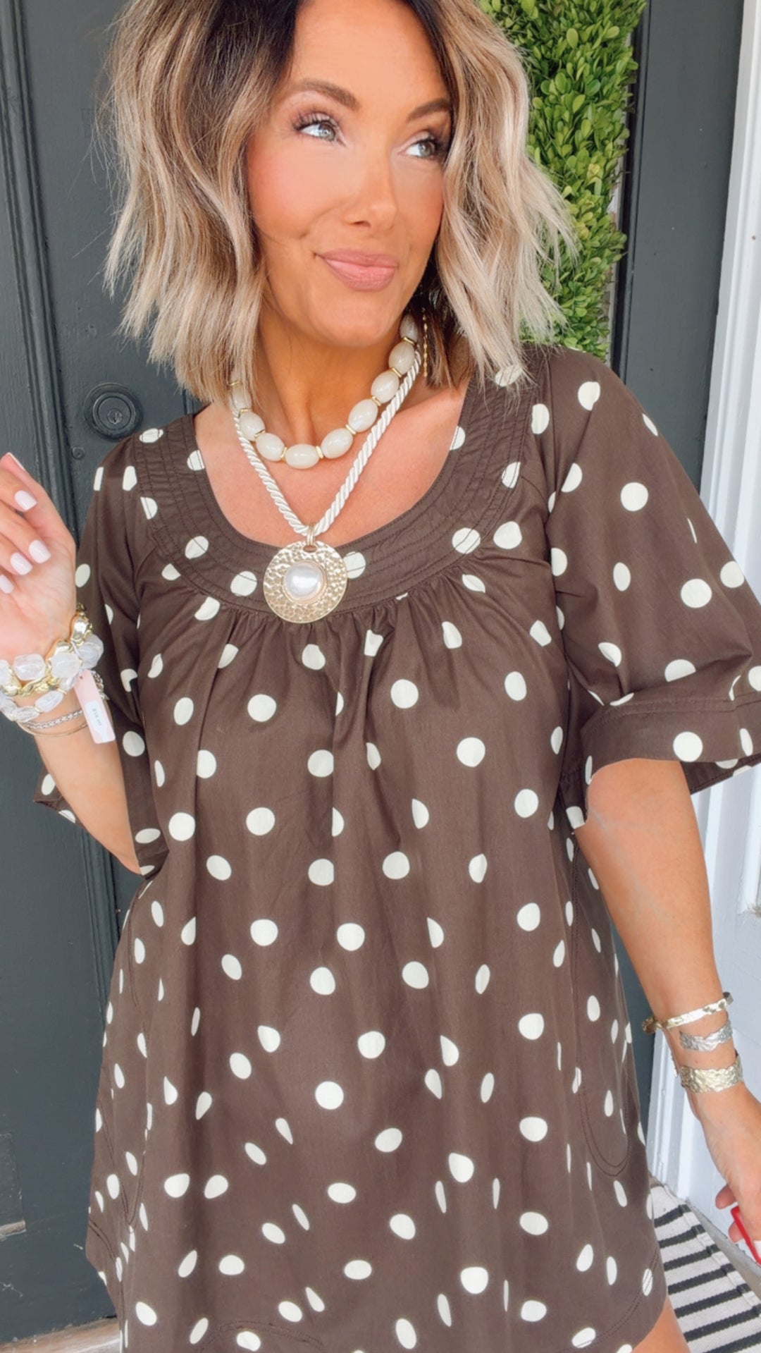 The Espresso Dot Dress