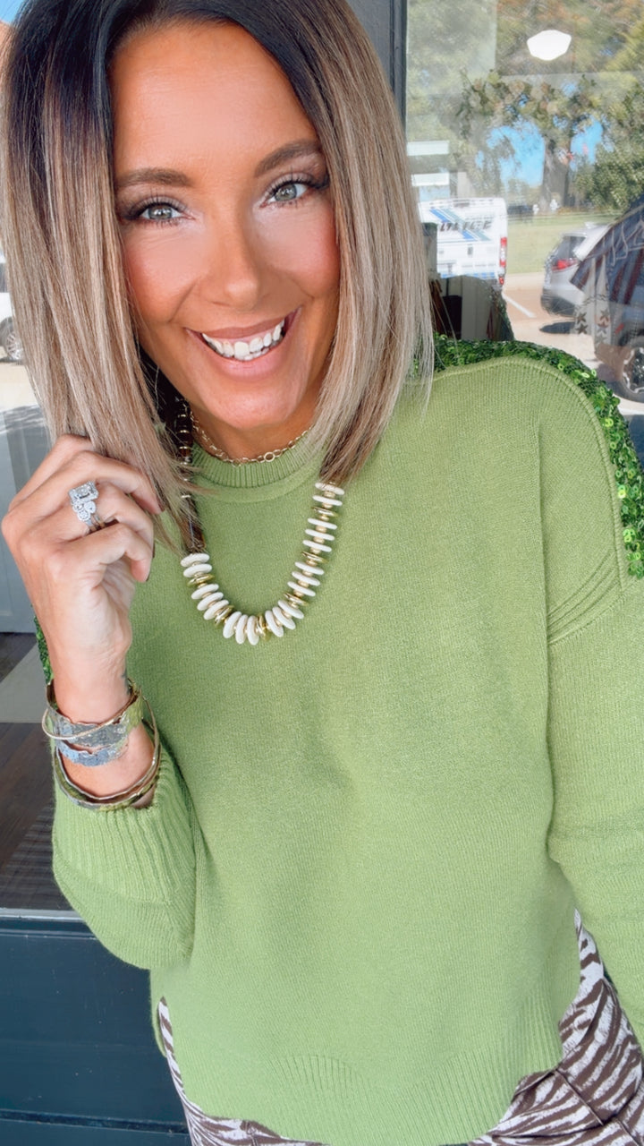 The Lime Light Sequin Sweater