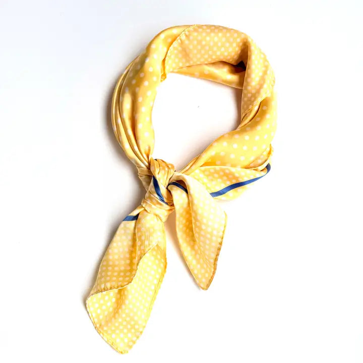 Scarf | Polka Dot Print | Yellow
