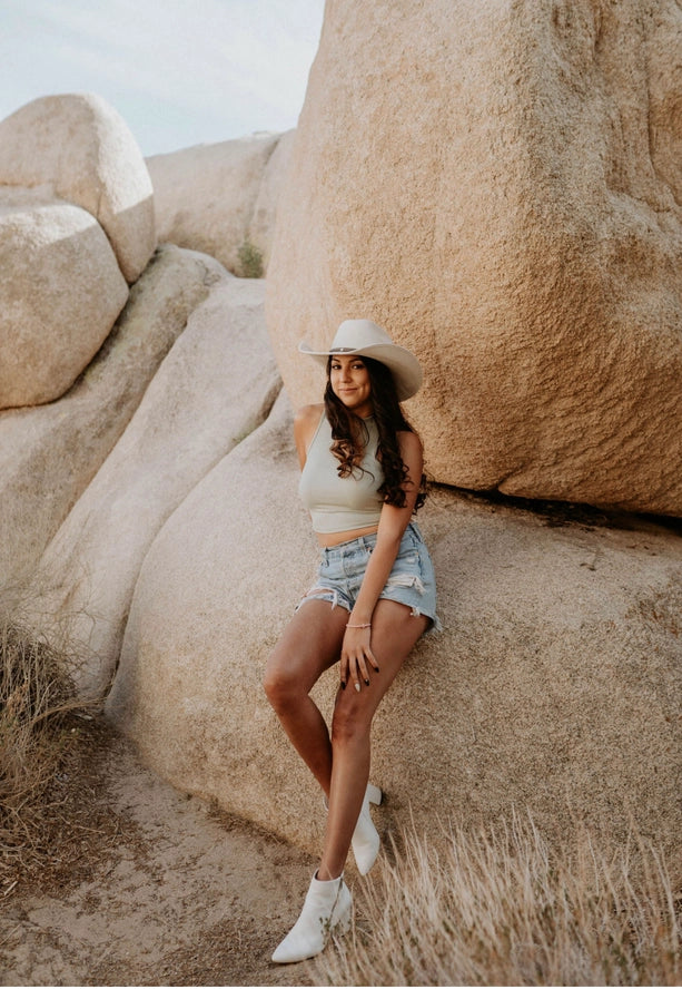 Unisex Vegan Suede Western Cowboy Hat
