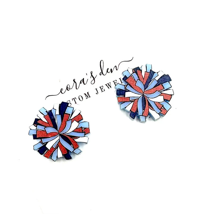 Gameday Cheer Pom Pom Studs