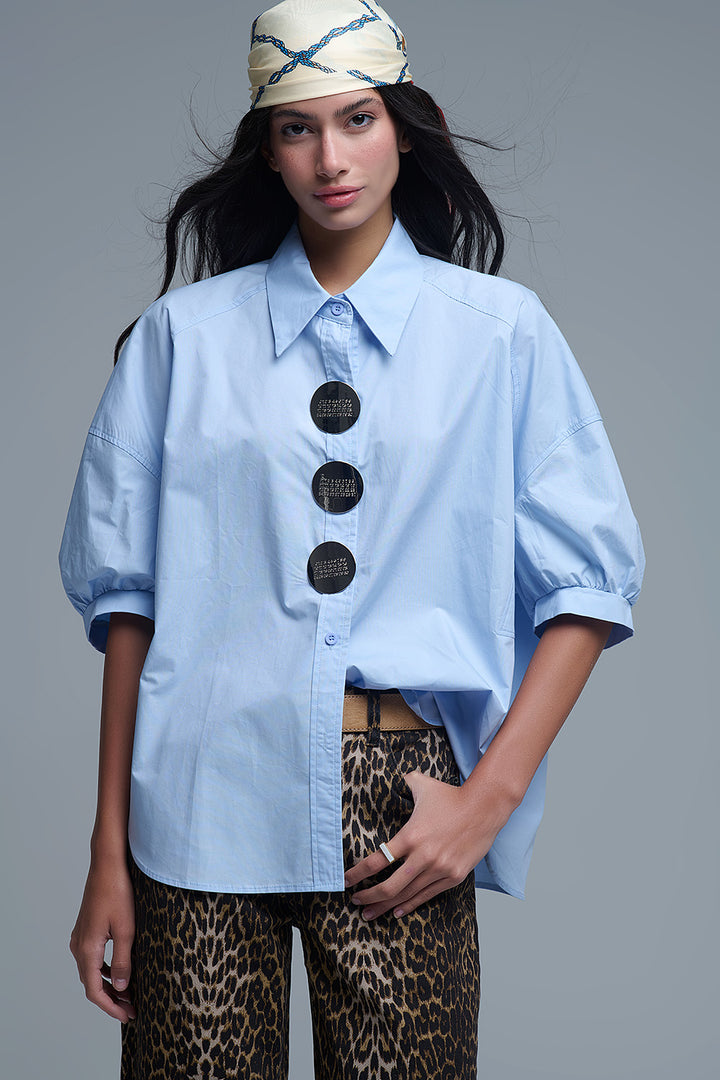 The Baylor Button Top