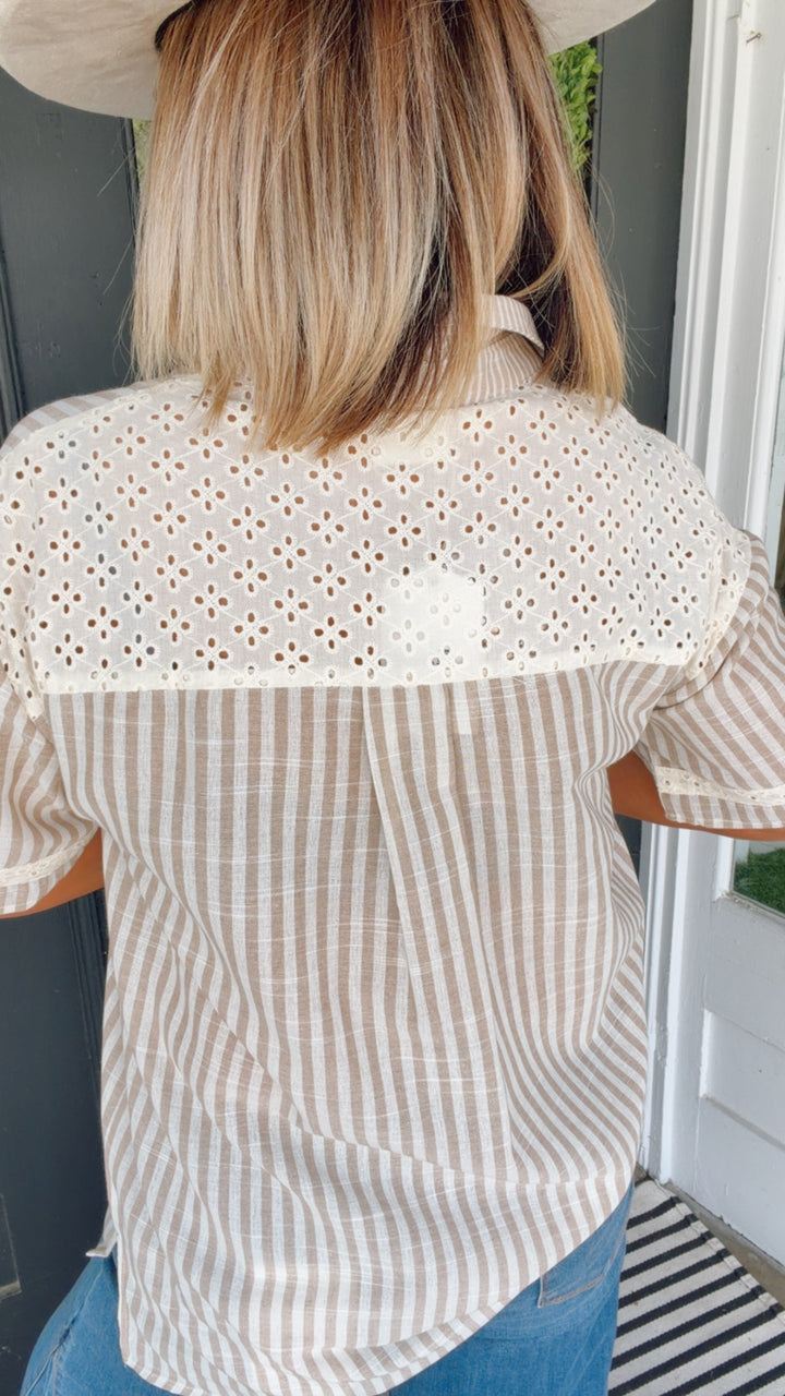 The Lace Contrast Top
