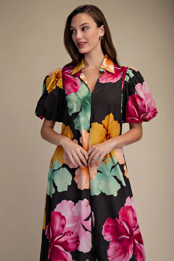 The Midnight Bloom Maxi Dress