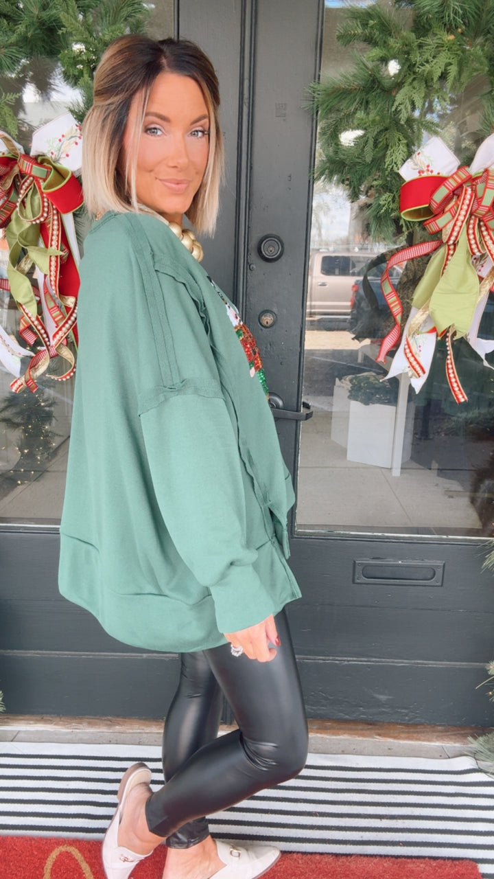 Christmas Sequin Nutcracker Sweatshirt