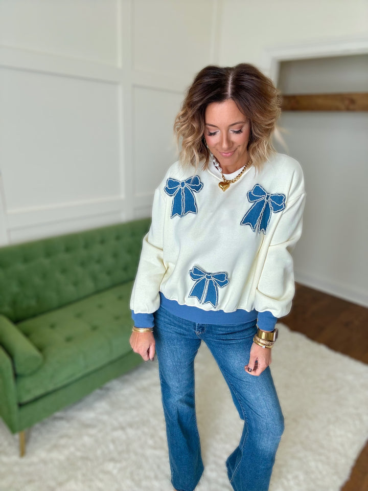 The Appliqué Bow Sweater