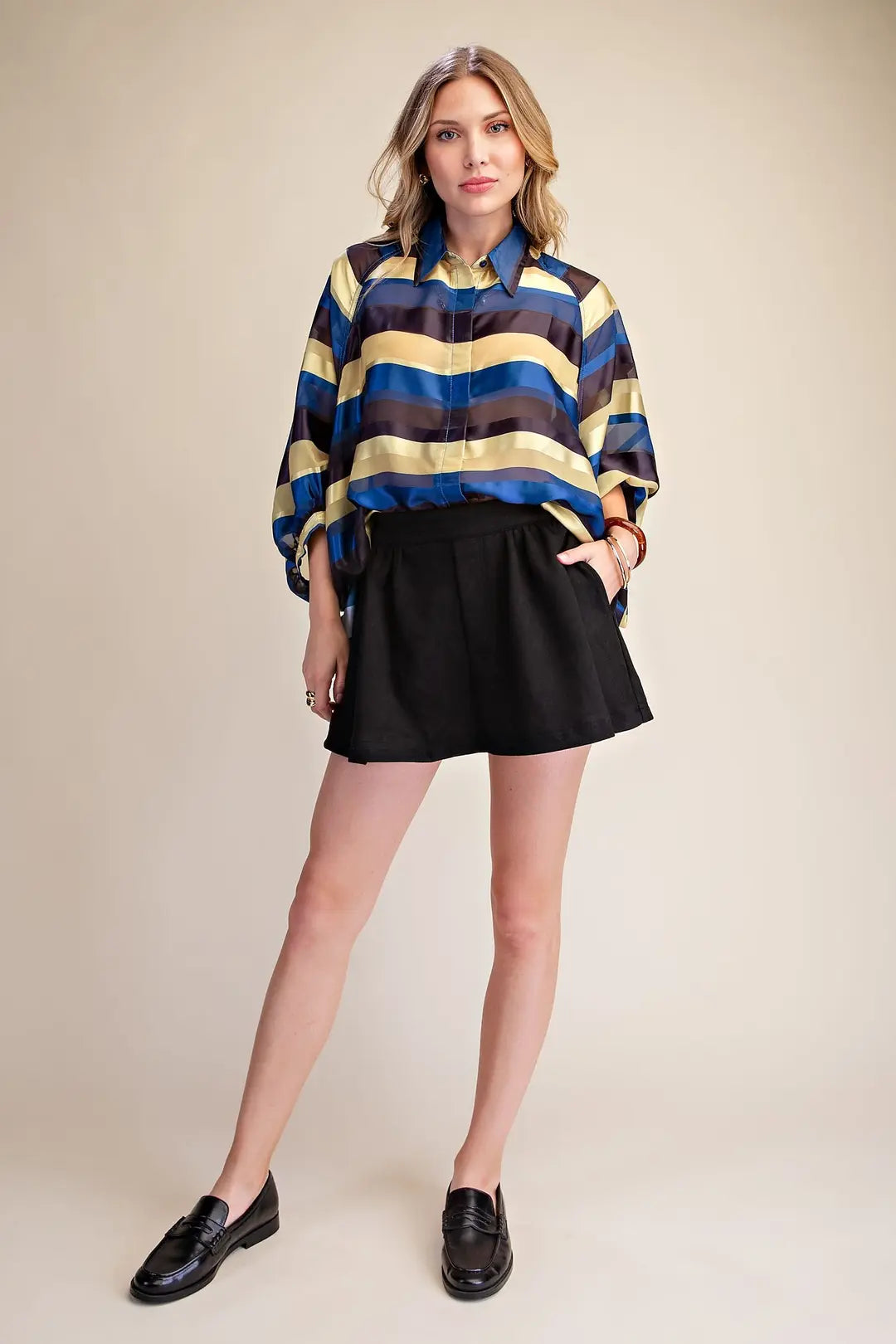 Soft Faux Suede Look Skort With Pockets