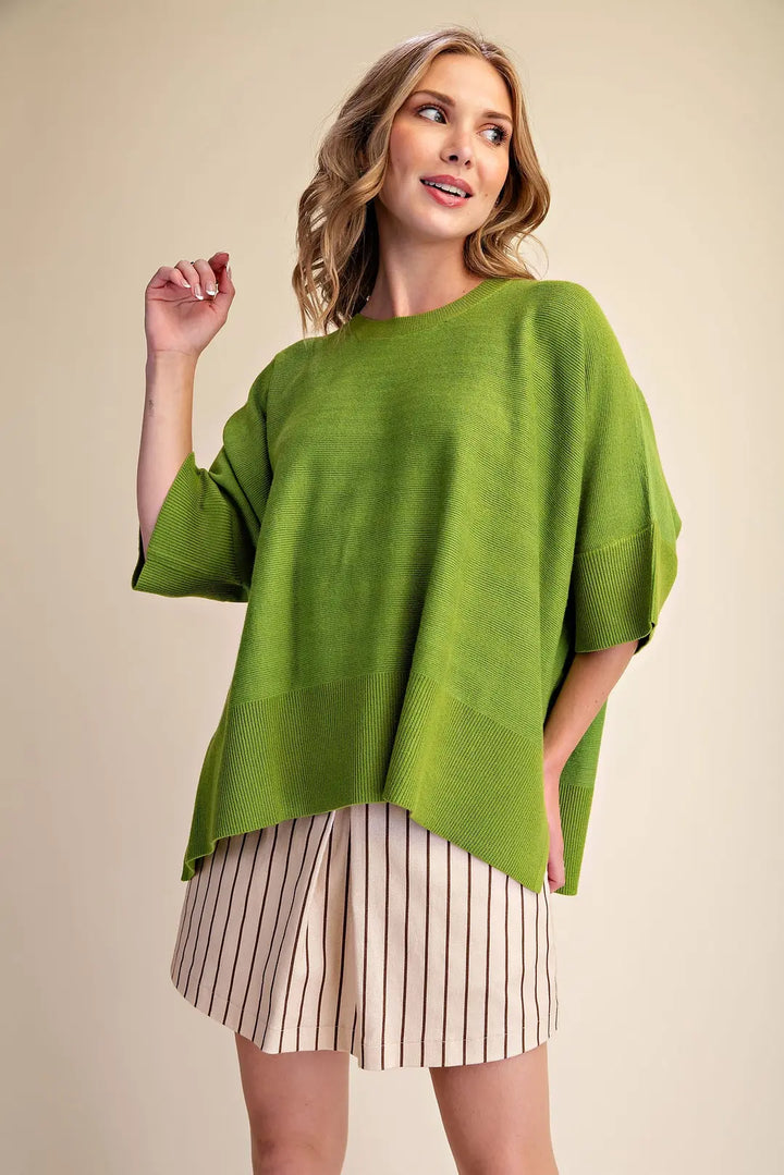 The Easy Does It Short sleeve Sweater