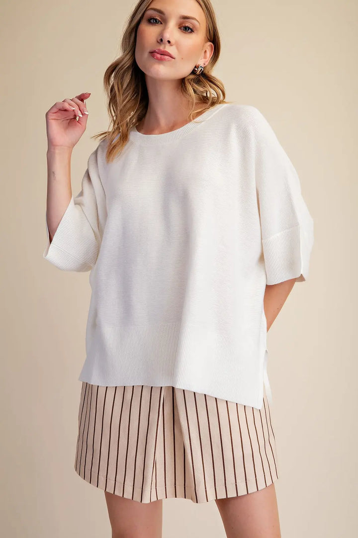 The Easy Does It Short sleeve Sweater