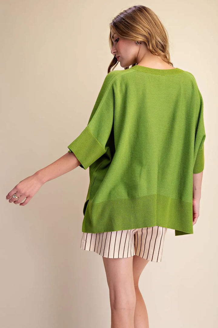 The Easy Does It Short sleeve Sweater