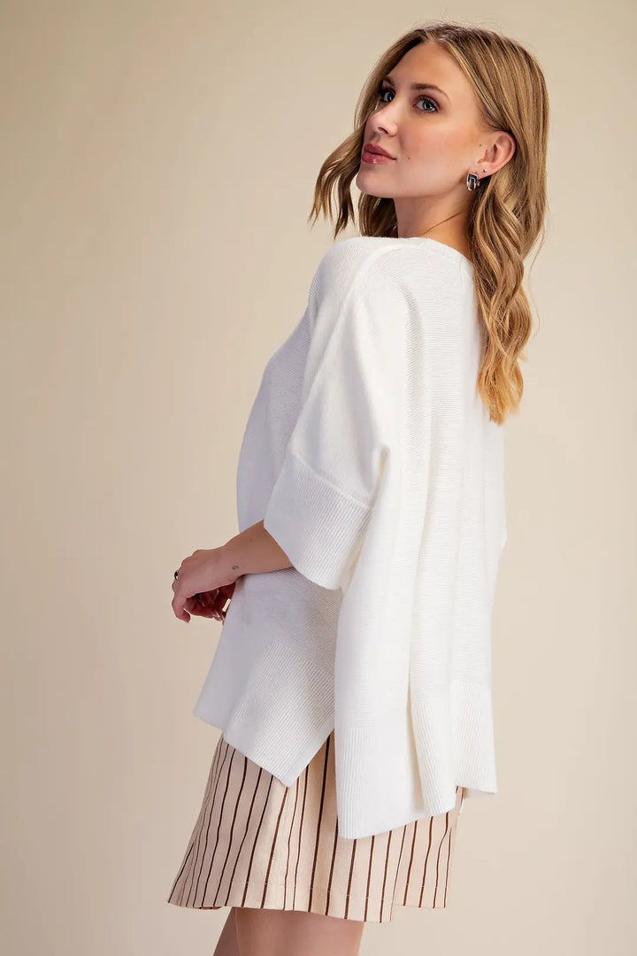 The Easy Does It Short sleeve Sweater