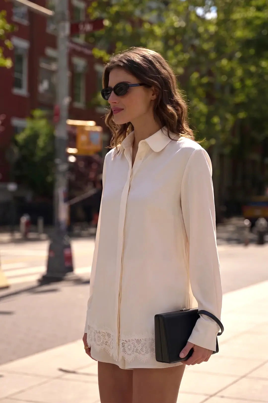 The Lace of Luxury Button-Up