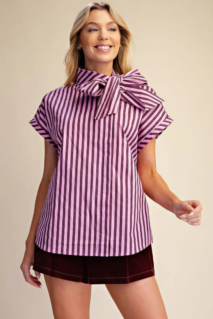 The Mocha Rose Bow Top