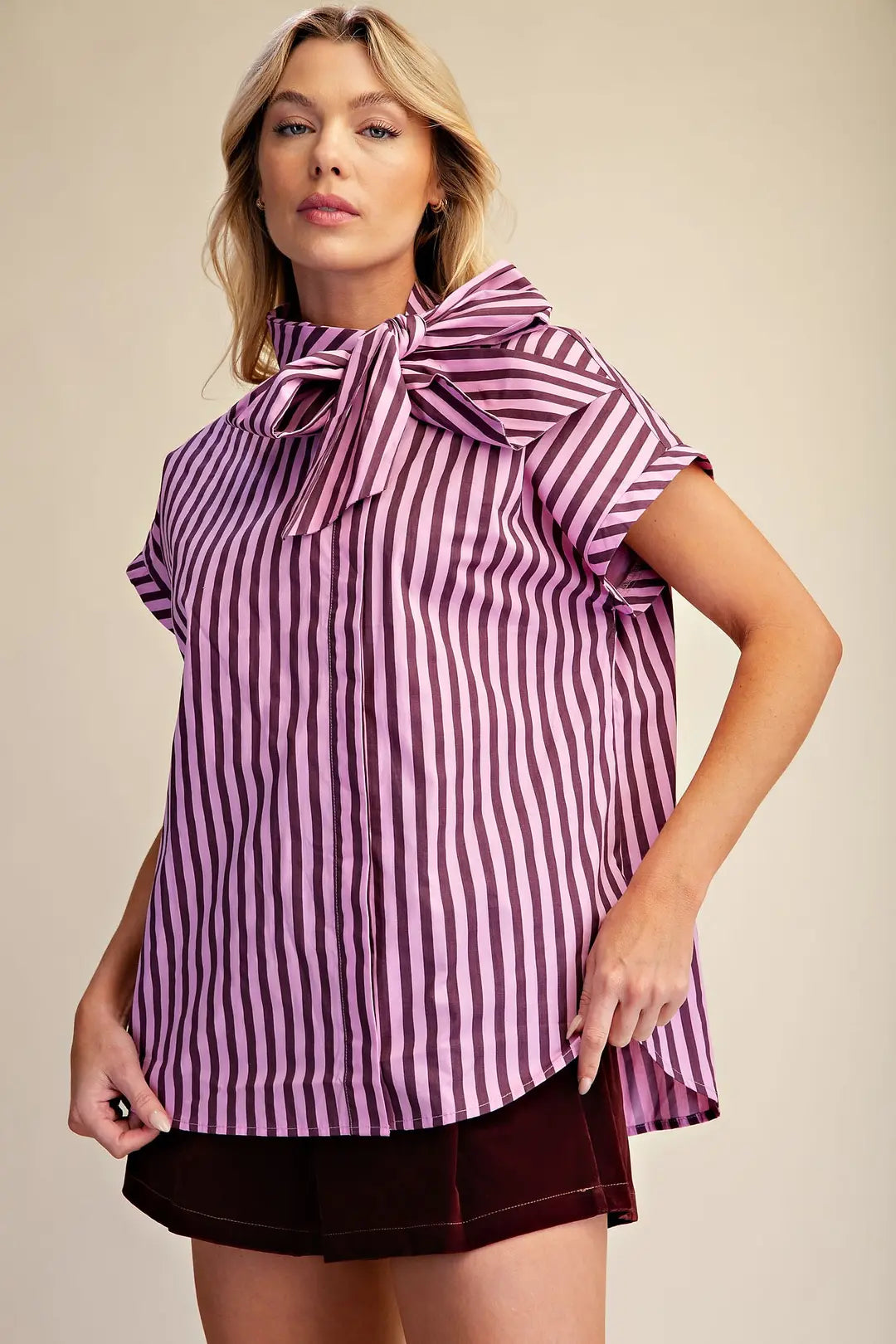 The Mocha Rose Bow Top