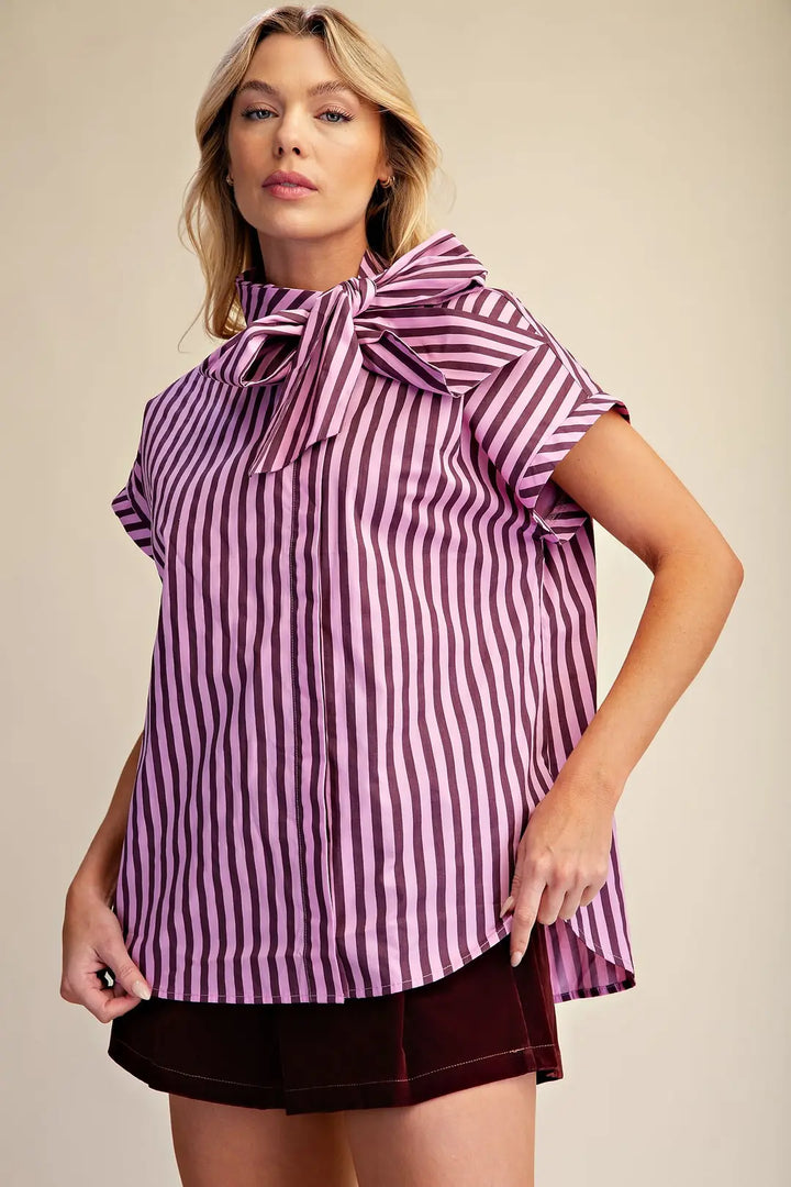 The Mocha Rose Bow Top