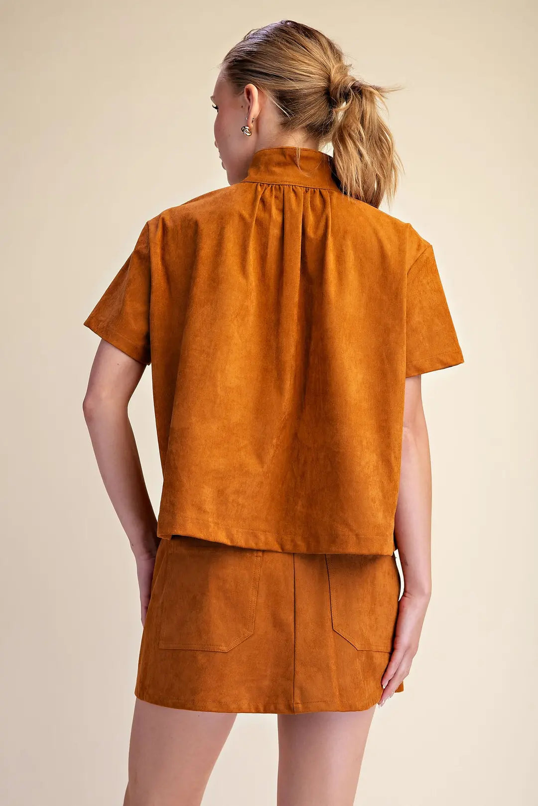The Camel Suede Situation Top